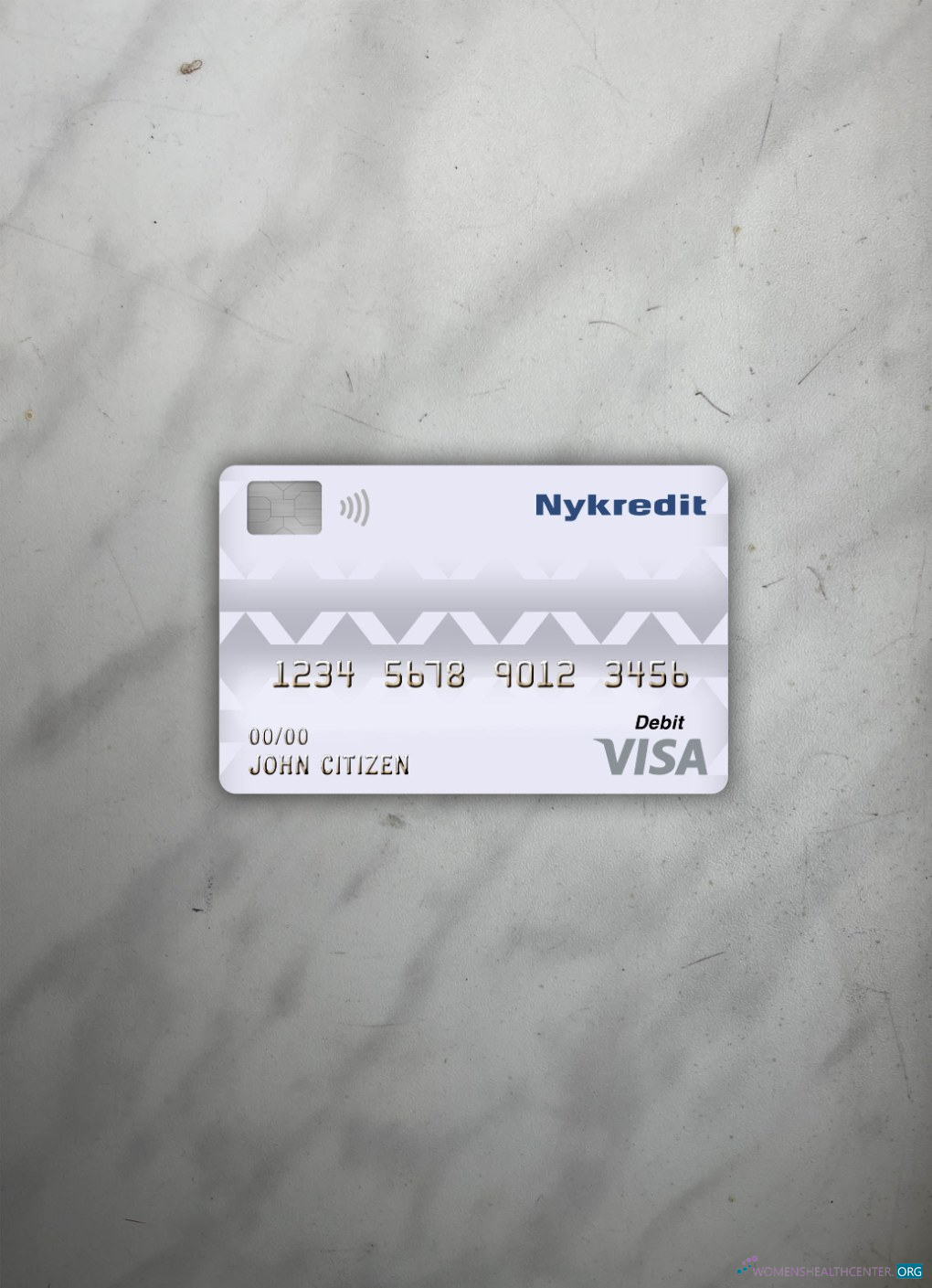Download Denmark Nykredit bank visa debit card photolook front Photoshop template